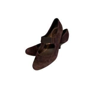 Clarks Artisan Active Air burgundy suede heels comfort cushioned arch support 9